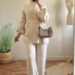 أنسومبل بنطلون + كومونو مع حزام