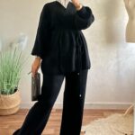 أنسومبل بنطلون + كومونو مع حزام