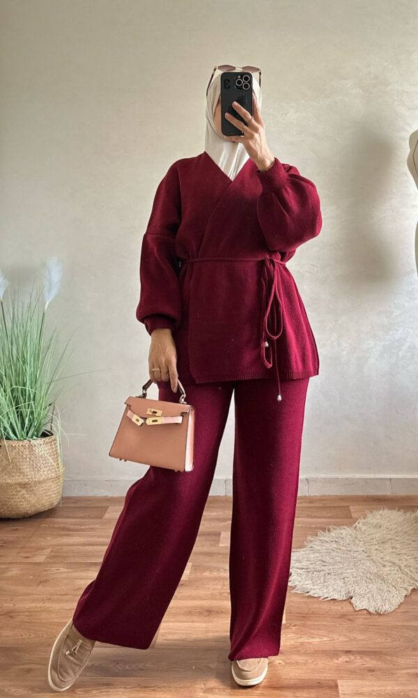 أنسومبل بنطلون + كومونو مع حزام