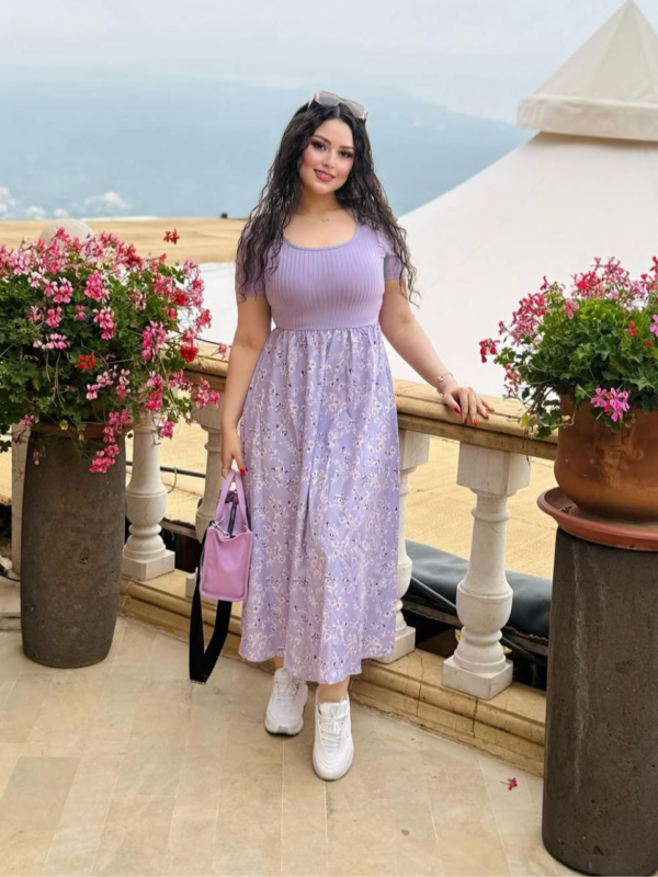 robe fleurie en deux pièces