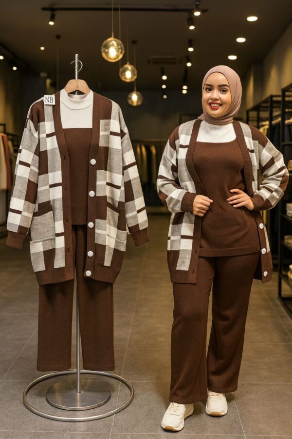 أنسومبل ثلاث قطع من الصوف الممتاز والفخم