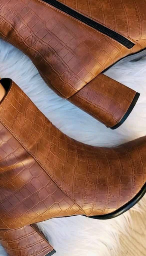 (bottines talon croco (tel:ec38