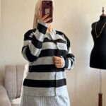 ensemble rayé avec jupe plissée – ref/b91