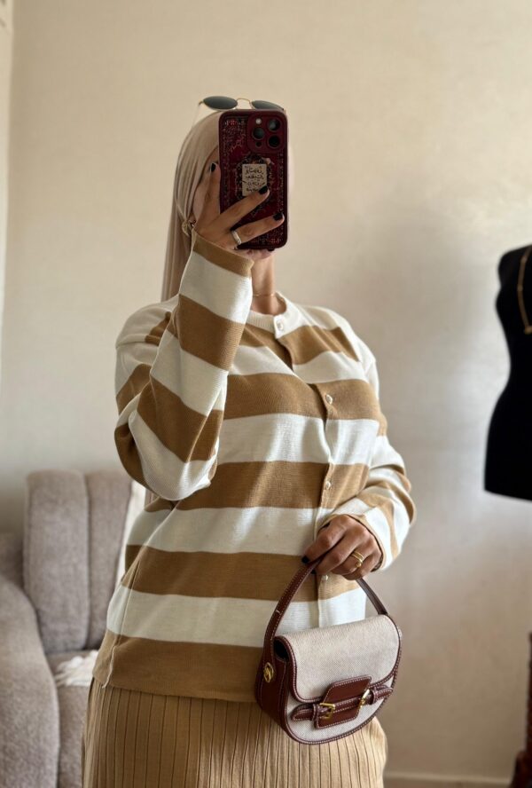 ensemble rayé avec jupe plissée – ref/b91