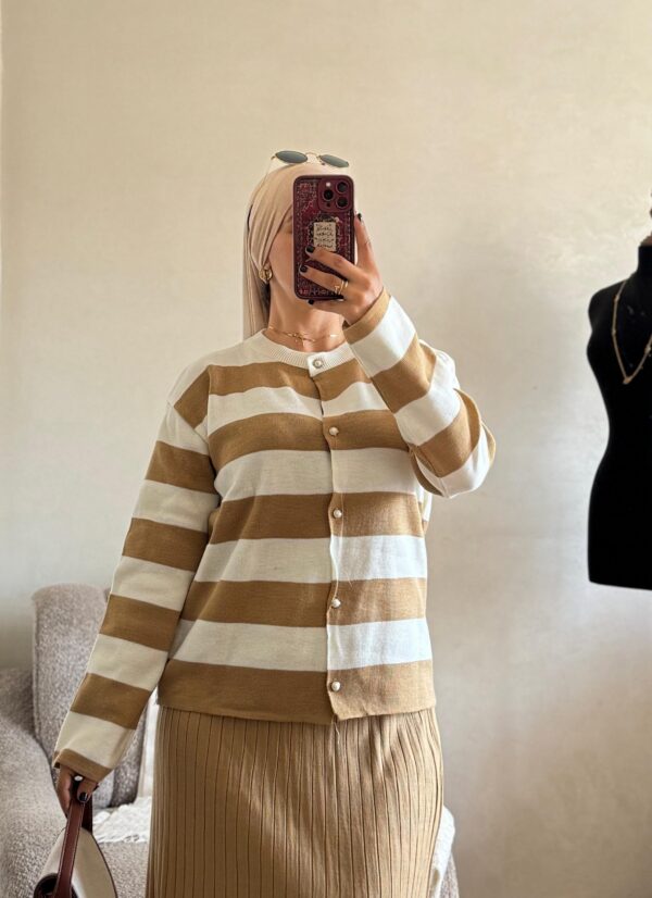 ensemble rayé avec jupe plissée – ref/b91