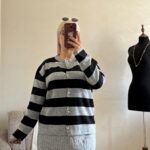 ensemble rayé avec jupe plissée – ref/b91