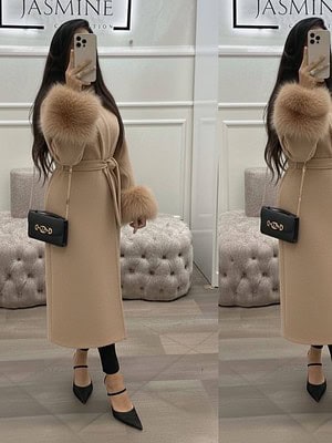 manteau + fourrure en cachemire – ref/b90